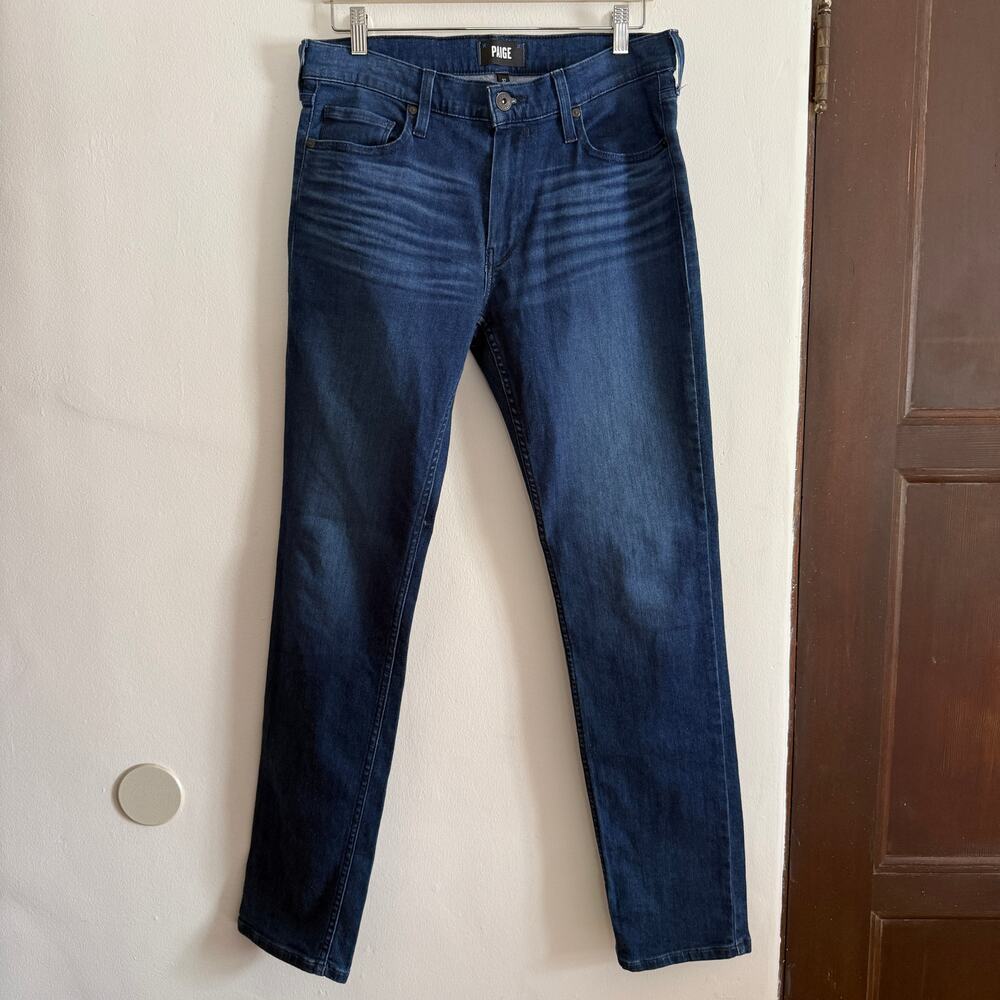 PAIGE | Men's Lennox Slim Cut Medium Wash Jeans 32" | Size 32
